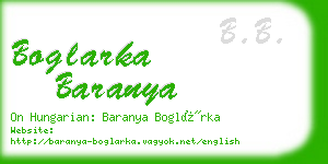 boglarka baranya business card